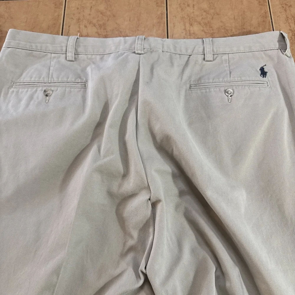 Polo Ralph Lauren‎ Pants Mens 40x32 Khaki Chino Straight Preston Cotton Preppy